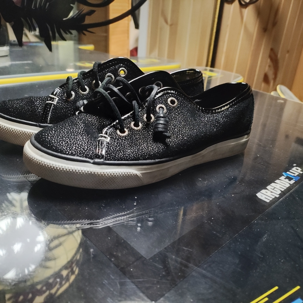 Sperry Sparkly Black Shoes